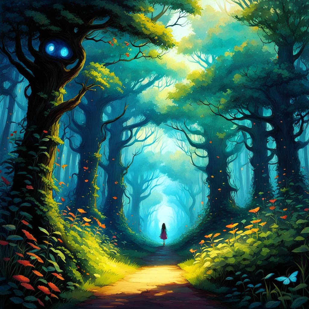 Bioluminescent Ghosts Sing in Dream Forest