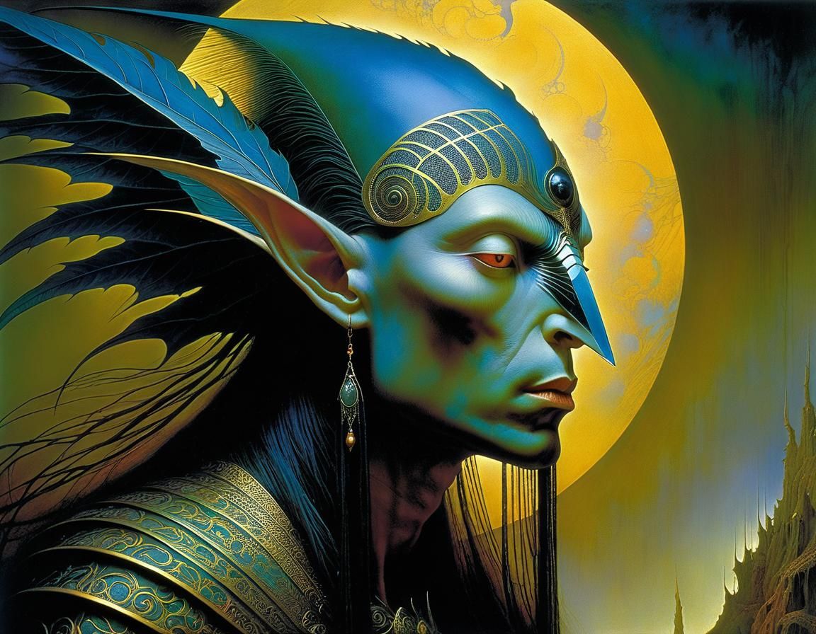 Ethereal Dark Fantasy Princess in Surreal Setting