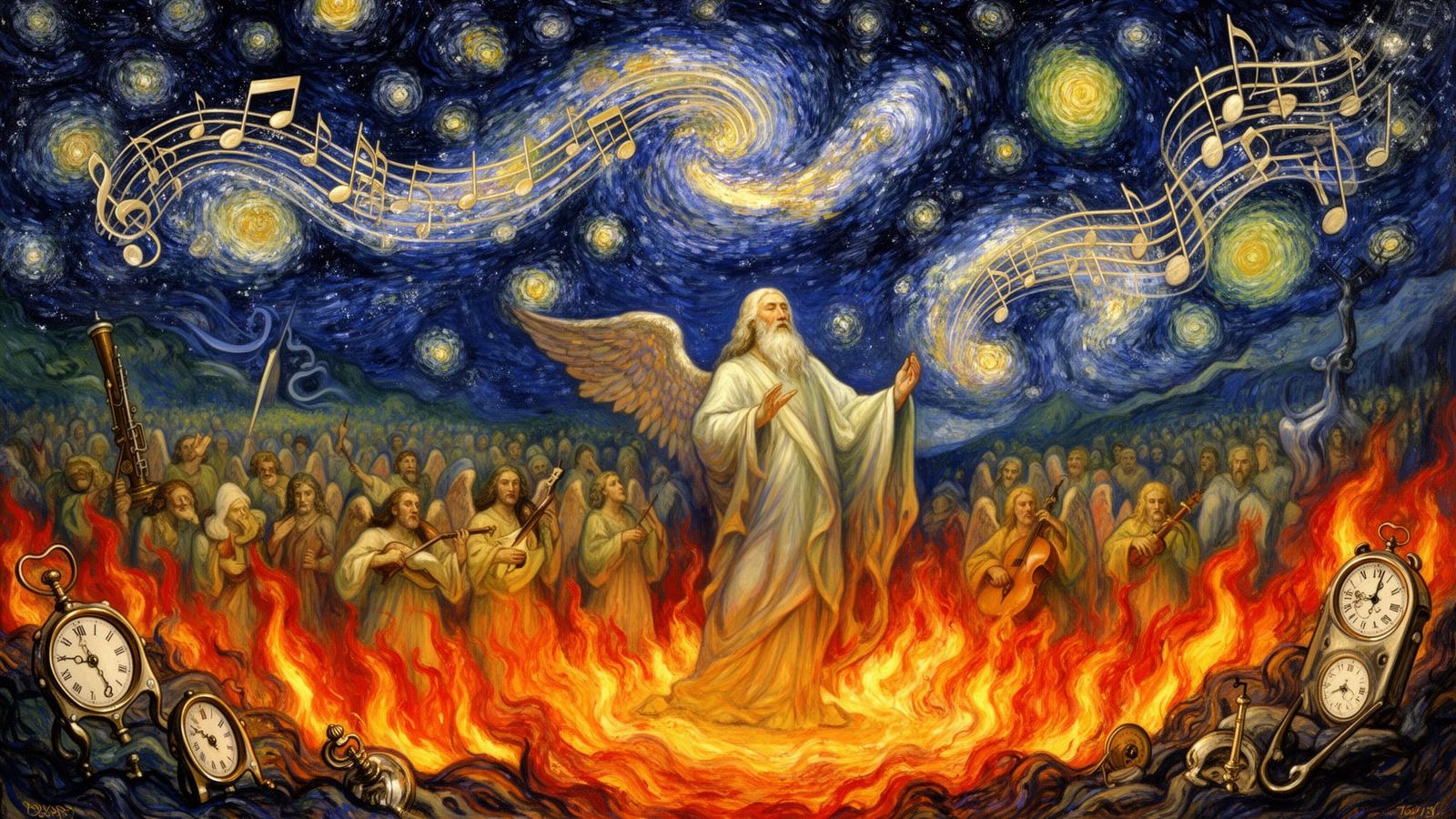 Cosmic Symphony of Creation: Celestial Musicians in Surreal ...