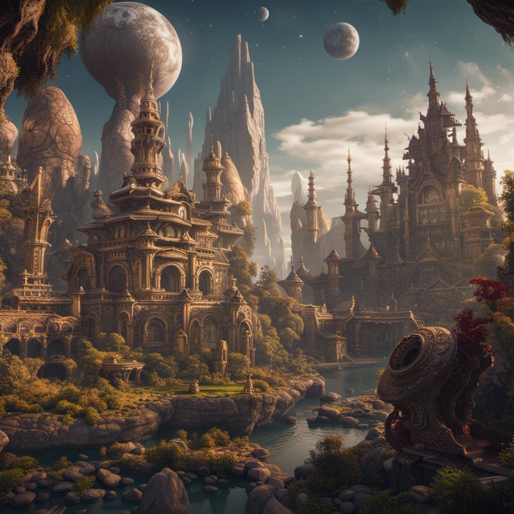 Fantastical Alien Kingdom with Hidden Riches