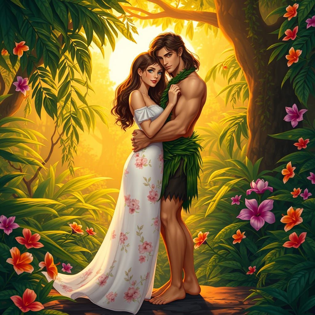 Tarzan and Jane in Enchanting Jungle Romance