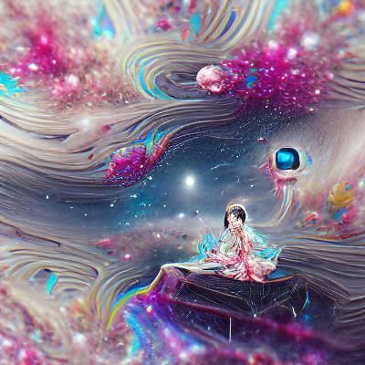 Holographic Astral Cosmic Illustration by Amaringo