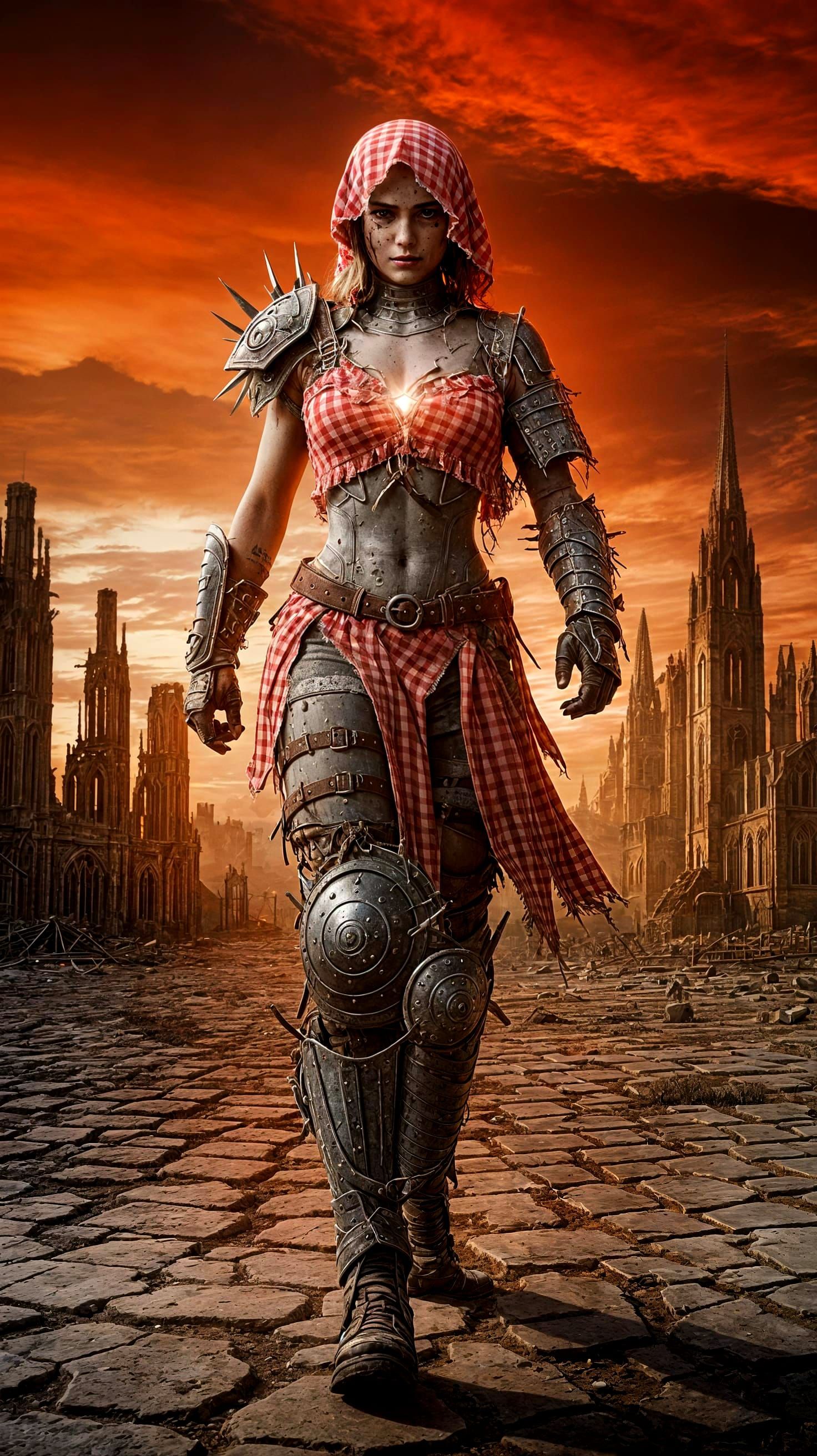 Gingham Warrior Conquers a Burning Wasteland