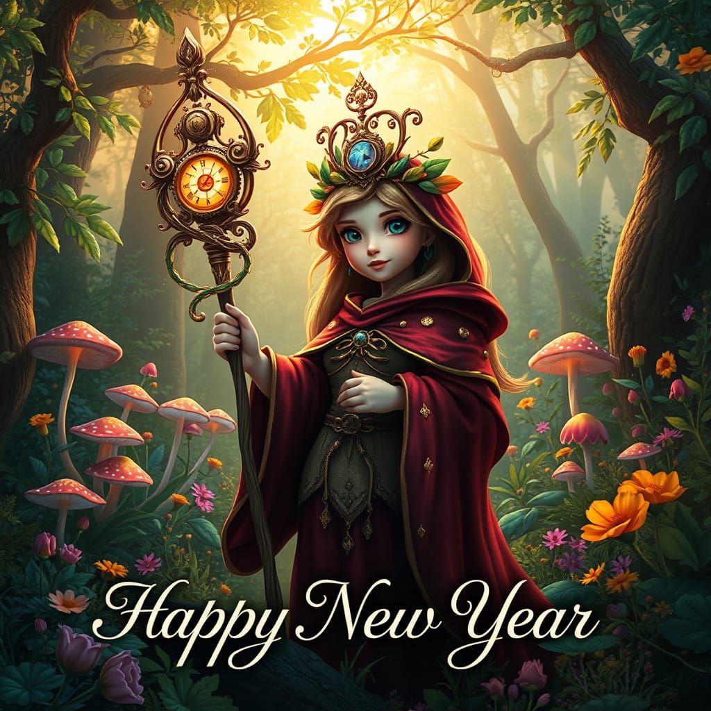 Mystical Gnome Princess in an Enchanted Forest