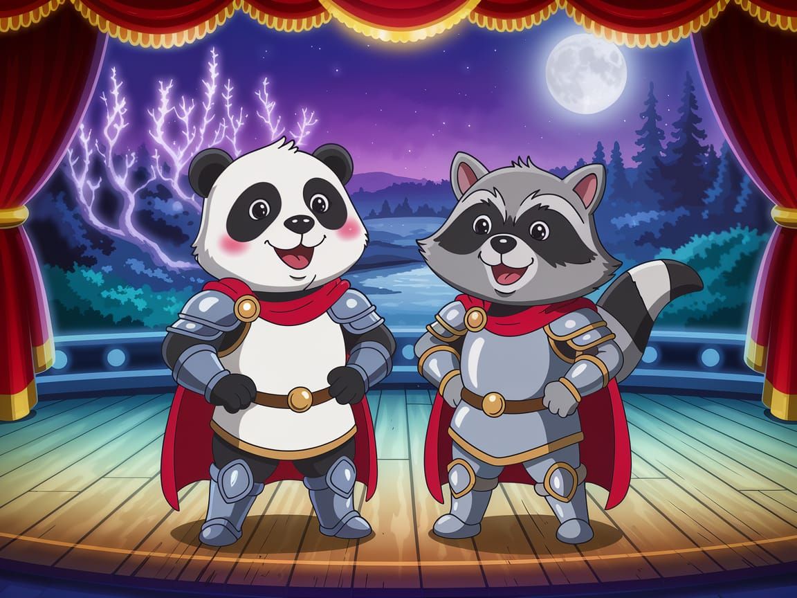 Cute Animal Knights Perform in a Whimsical Play