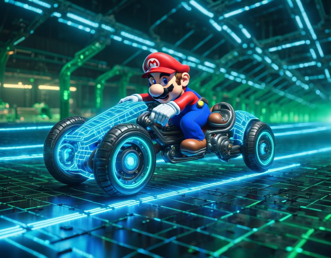 Super Mario saw too much TRON