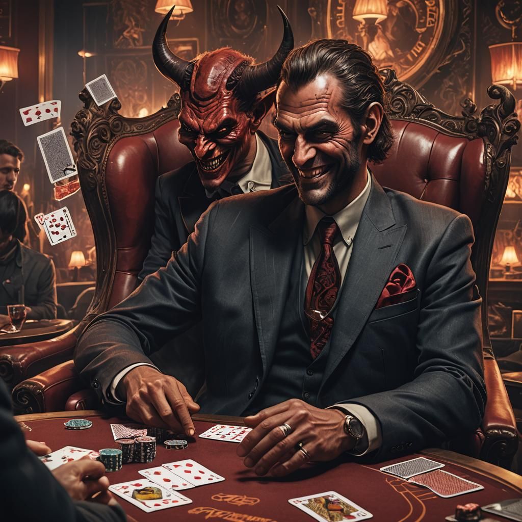 Devil's Grin: A Dramatic Digital Painting