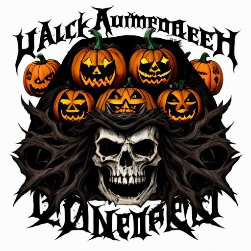 Death Metal Band Logo Featuring Jack O'Lantern