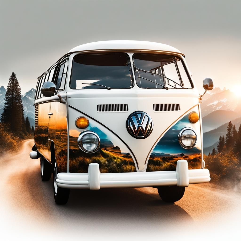 Luminist Road Trip: VW Bus Double Exposure