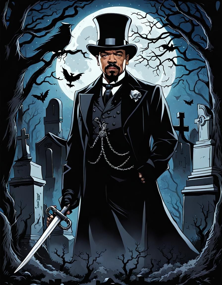 Graveyard King in Graveyard Under Moonlight