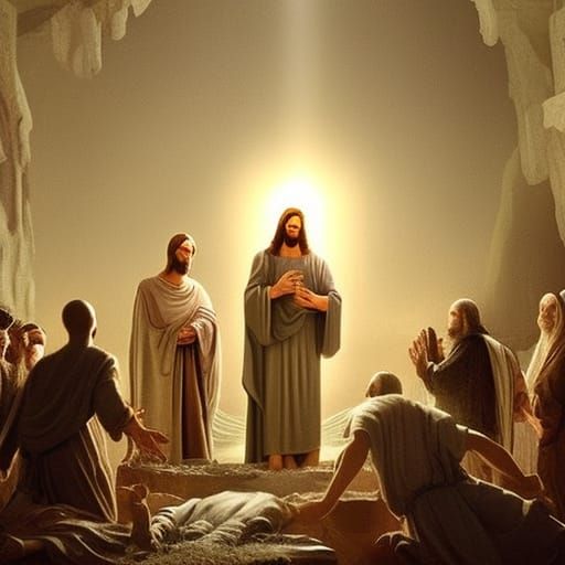 Christ Raises Lazarus: Epic Digital Matte Painting