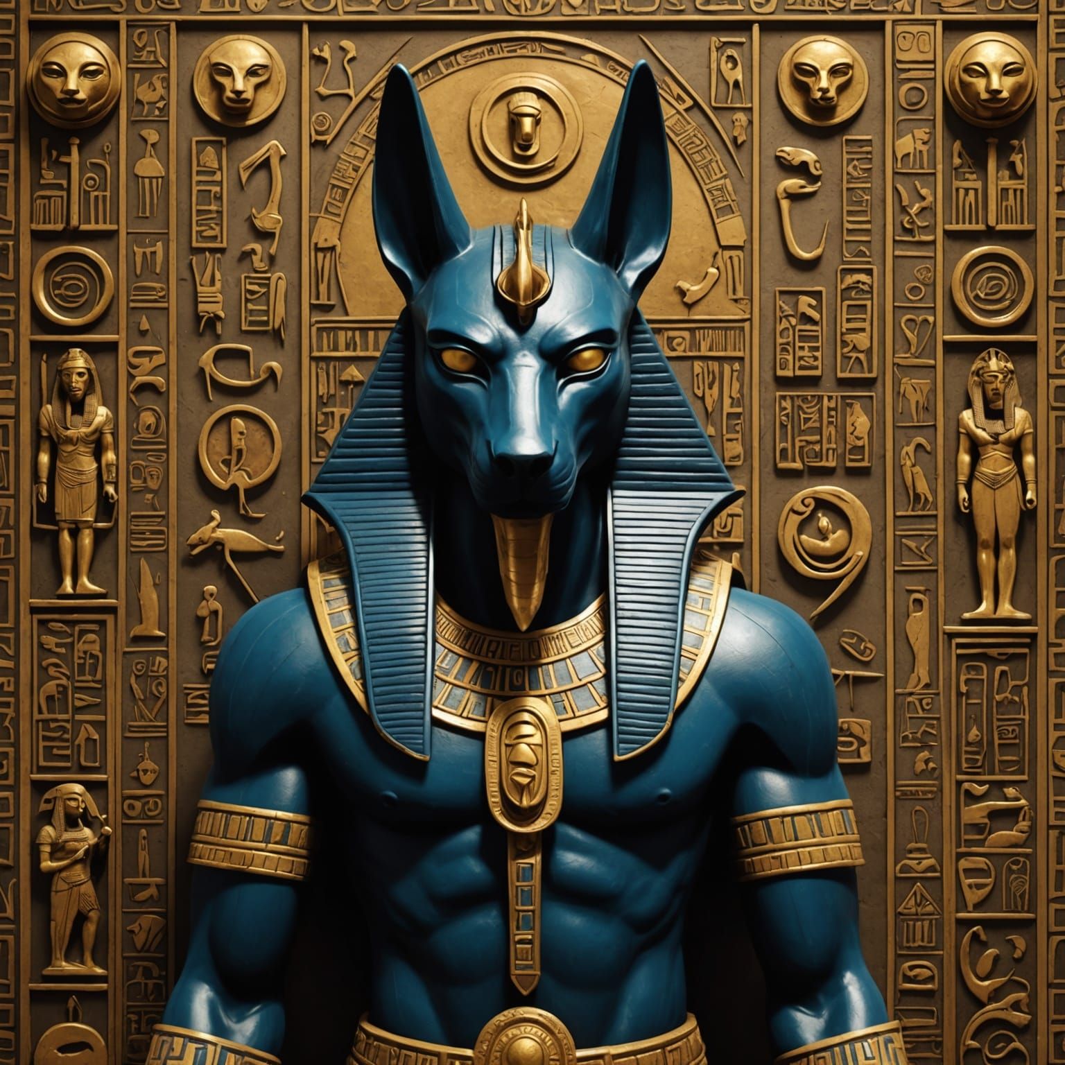 Epic 3D Anubis with Deadly Hieroglyphs