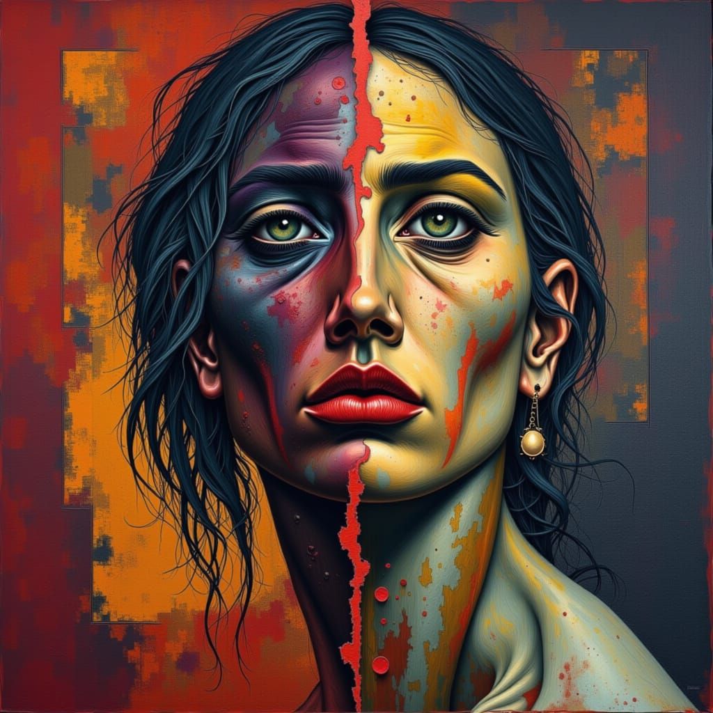 Melancholy Portrait Generated with LORA Model