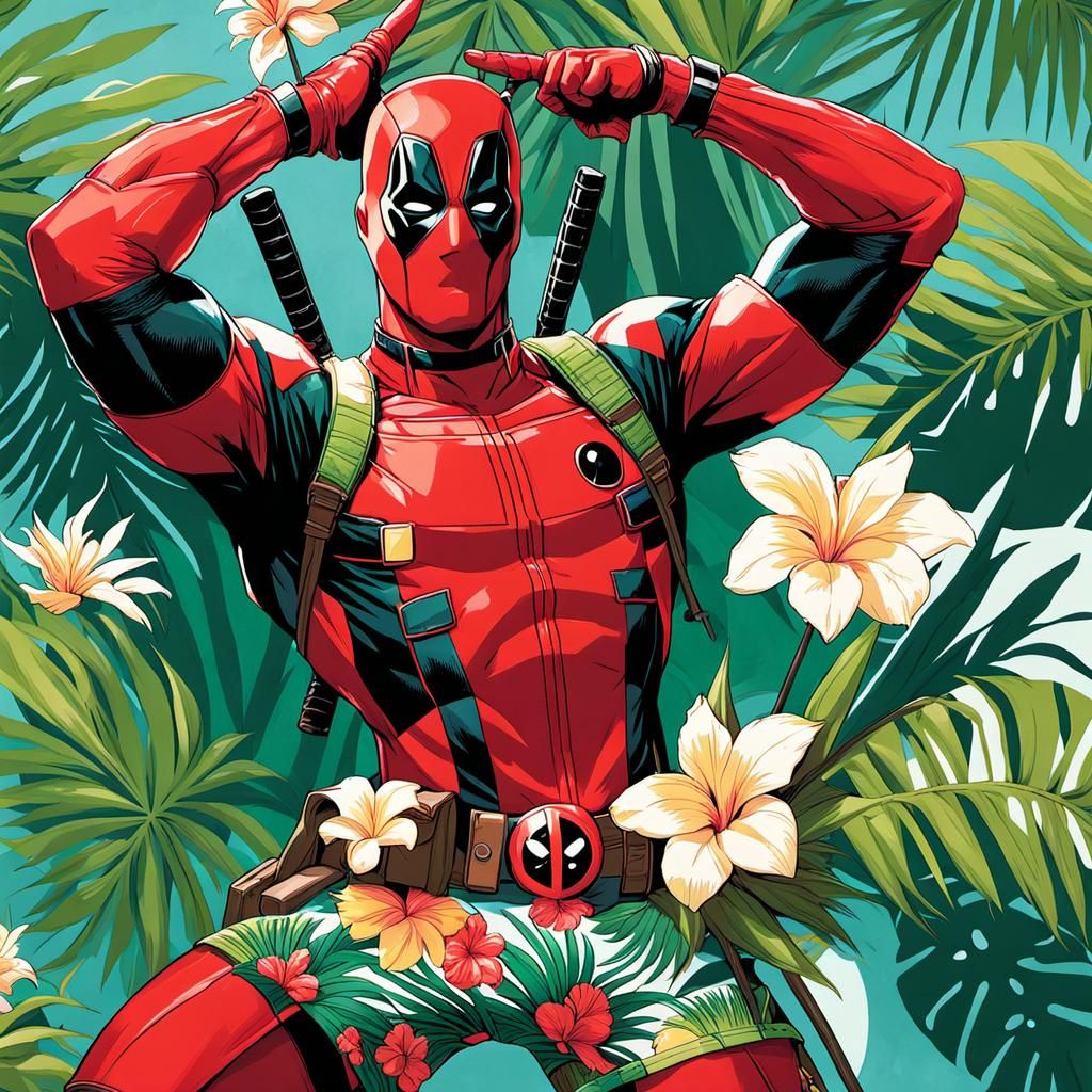 Tropical shorts Deadpool