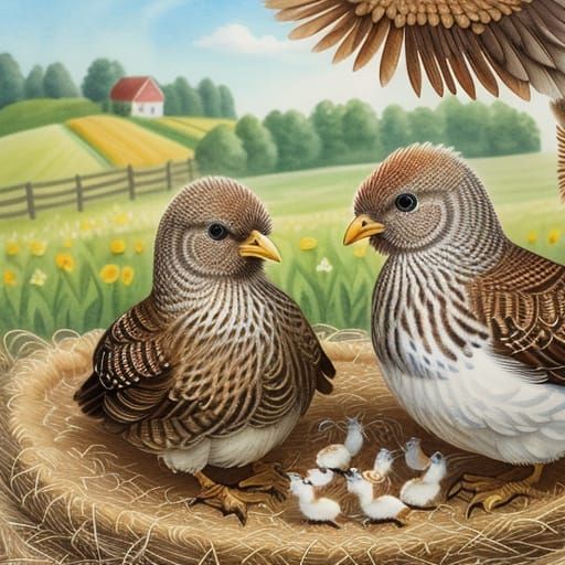 Watercolor Illustration of Rhode Island Red Chicks