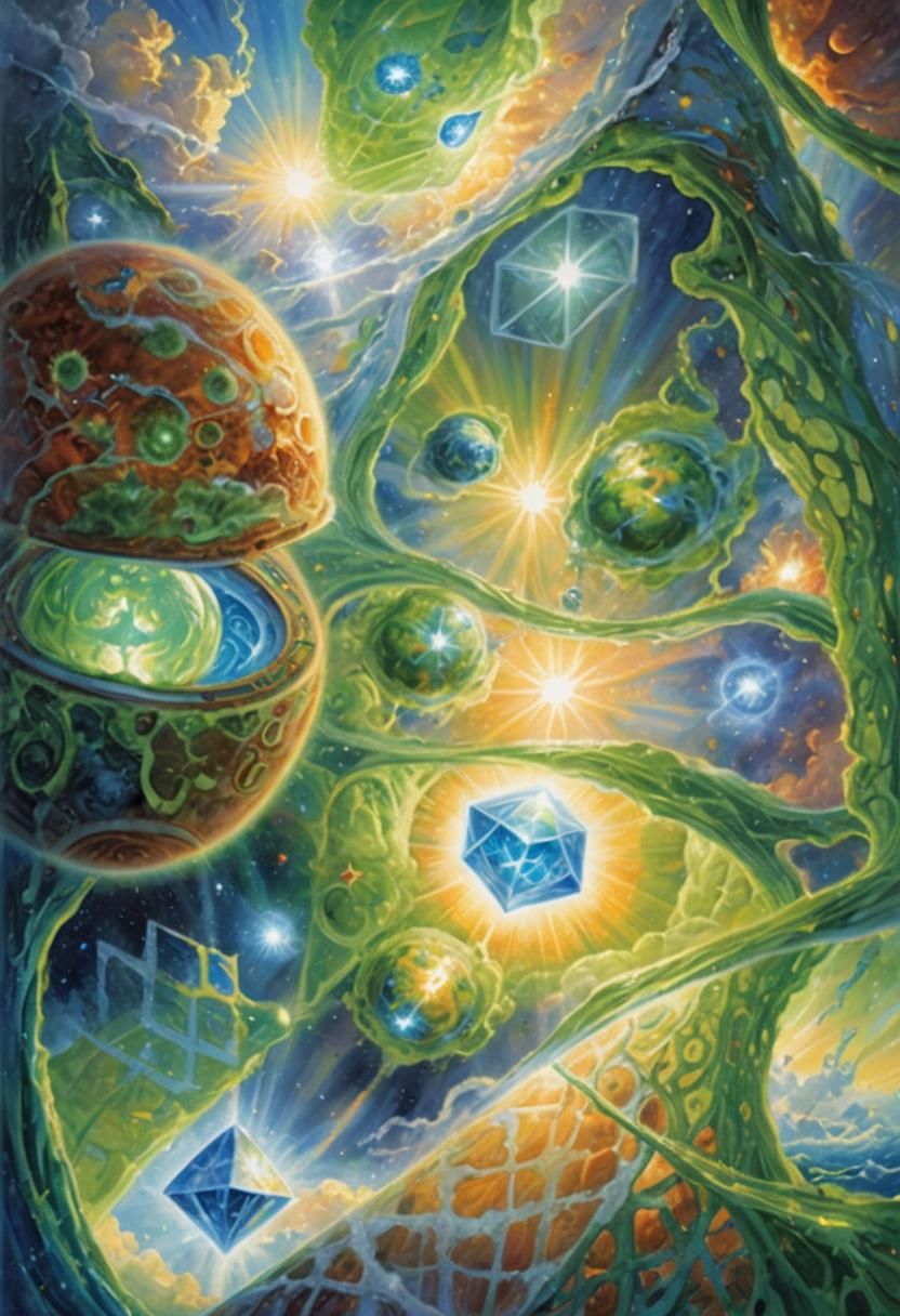 Celestial Planet Division with Approaching Ships