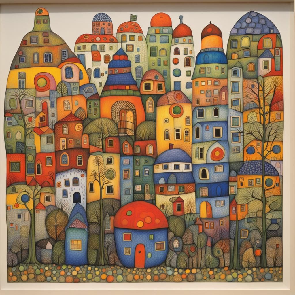Colorful Organic Art Inspired by Hundertwasser