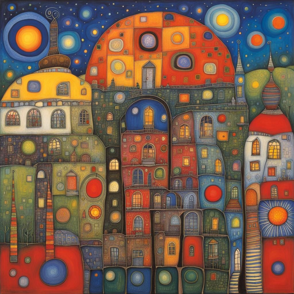 Colorful Organic Landscape Inspired by Austrian Art