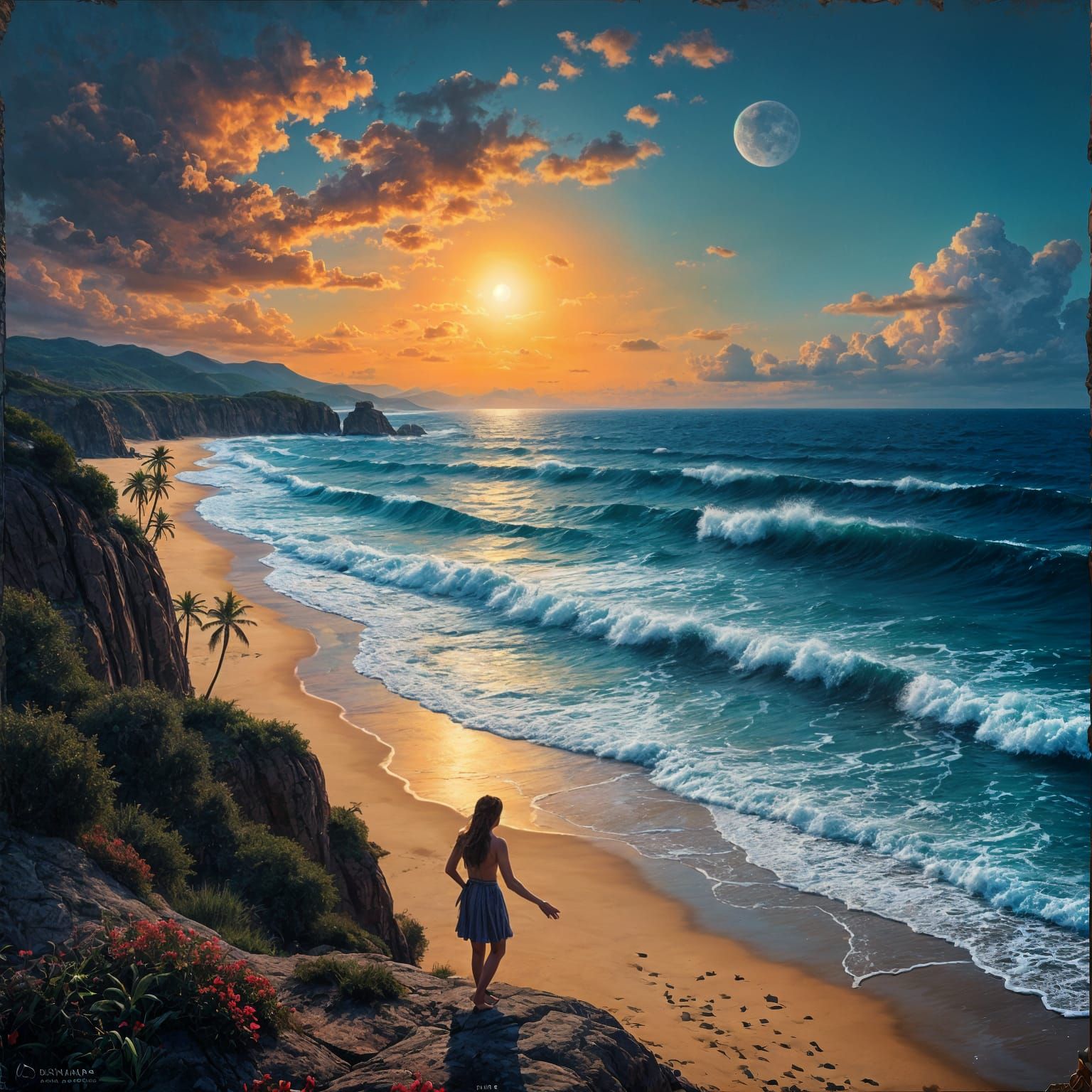 Alfonsina and the Sea: Detailed Matte Painting