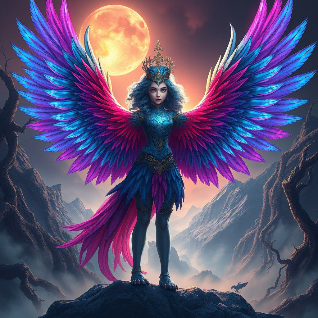 Firebird Girl Commands Her Realm in Dreamscape
