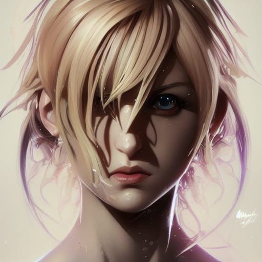 Misa Amane Portrait with Fire and Sparks