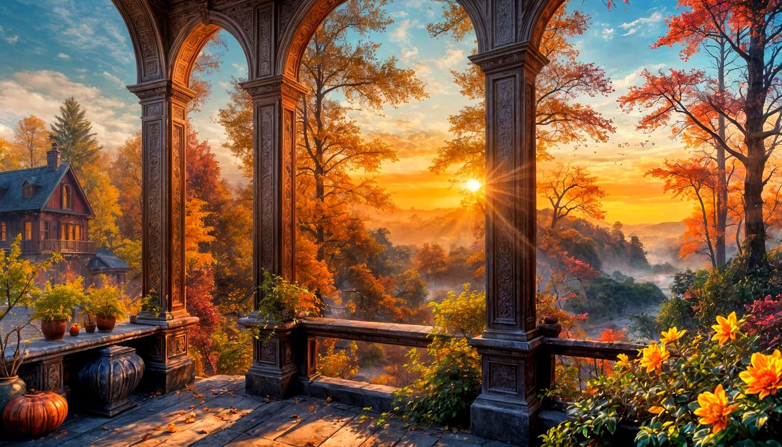 Spectacular Spring Sunrise in Sfumato Style