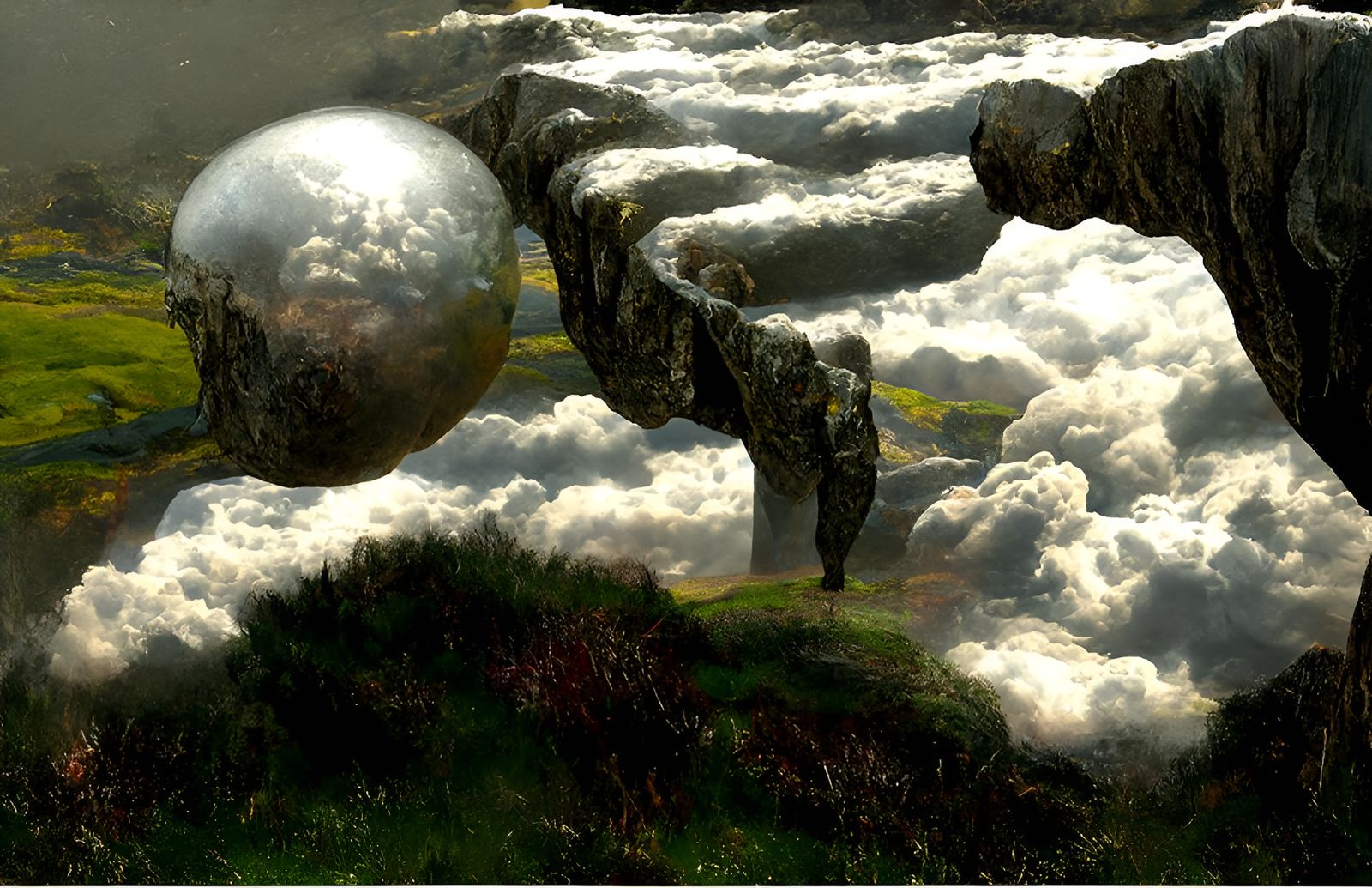 World Walker Between Realities in Surreal Style