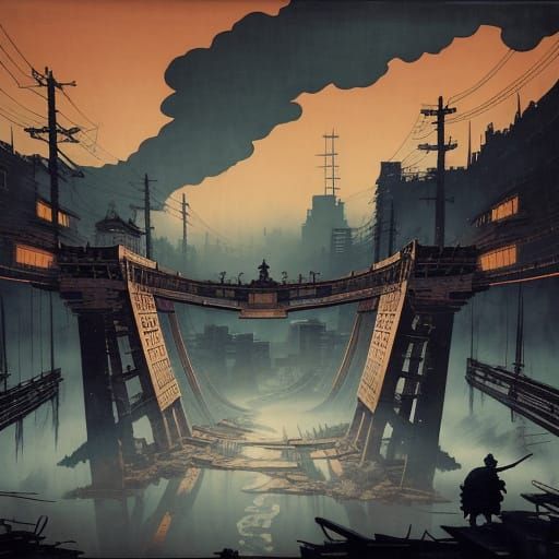 Ukiyo-e in Dystopian world.