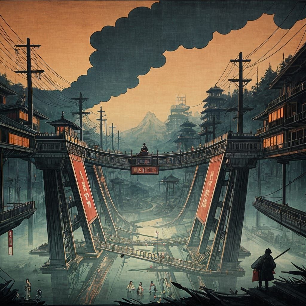 Ukiyo-e in Dystopian world.