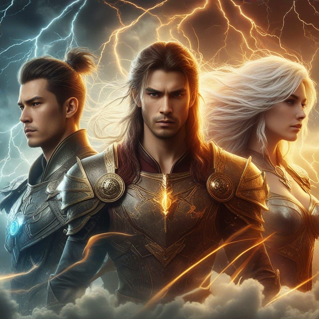 Cyberpunk Heroes Amidst Heavenly Tribulation