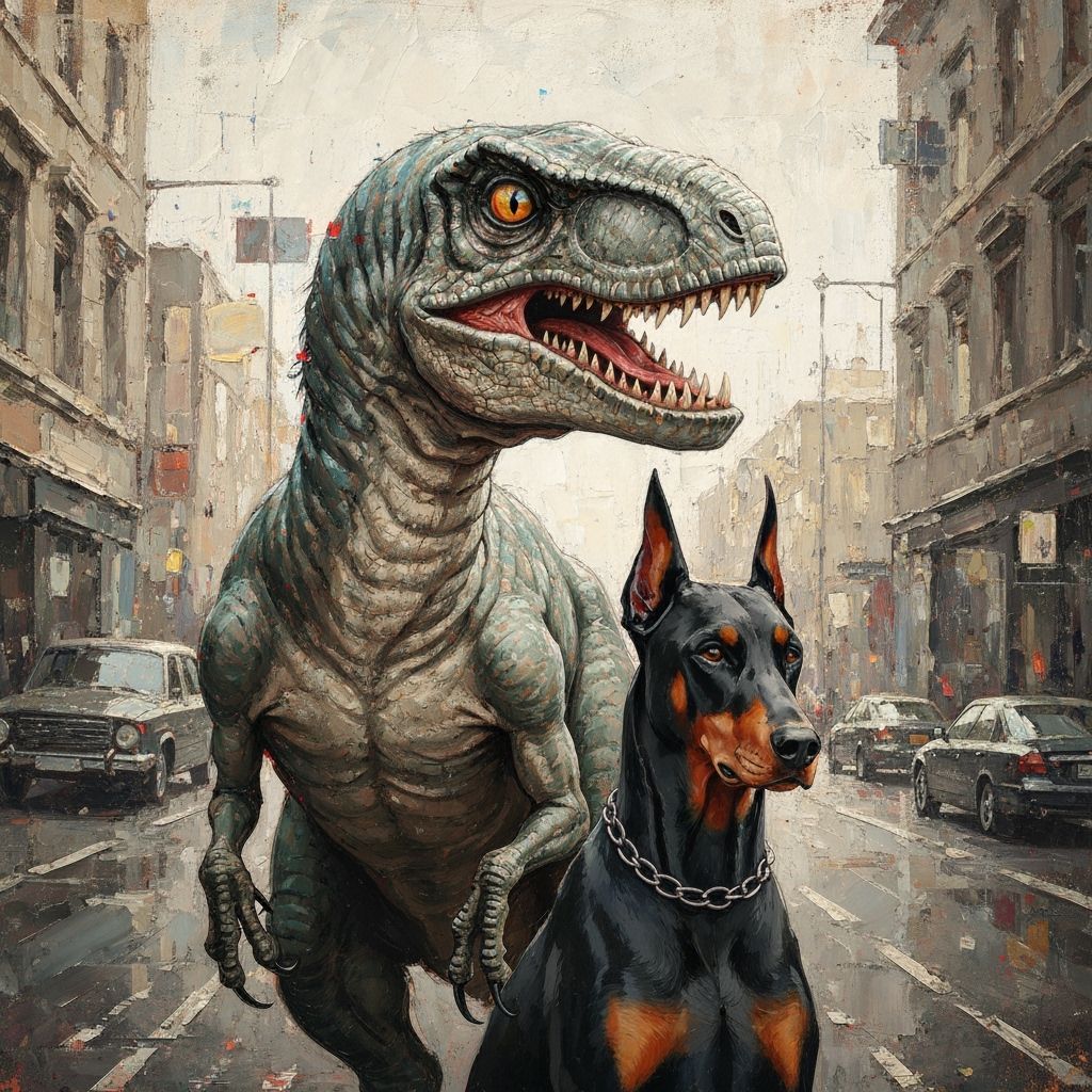 Raptor and Dobermann