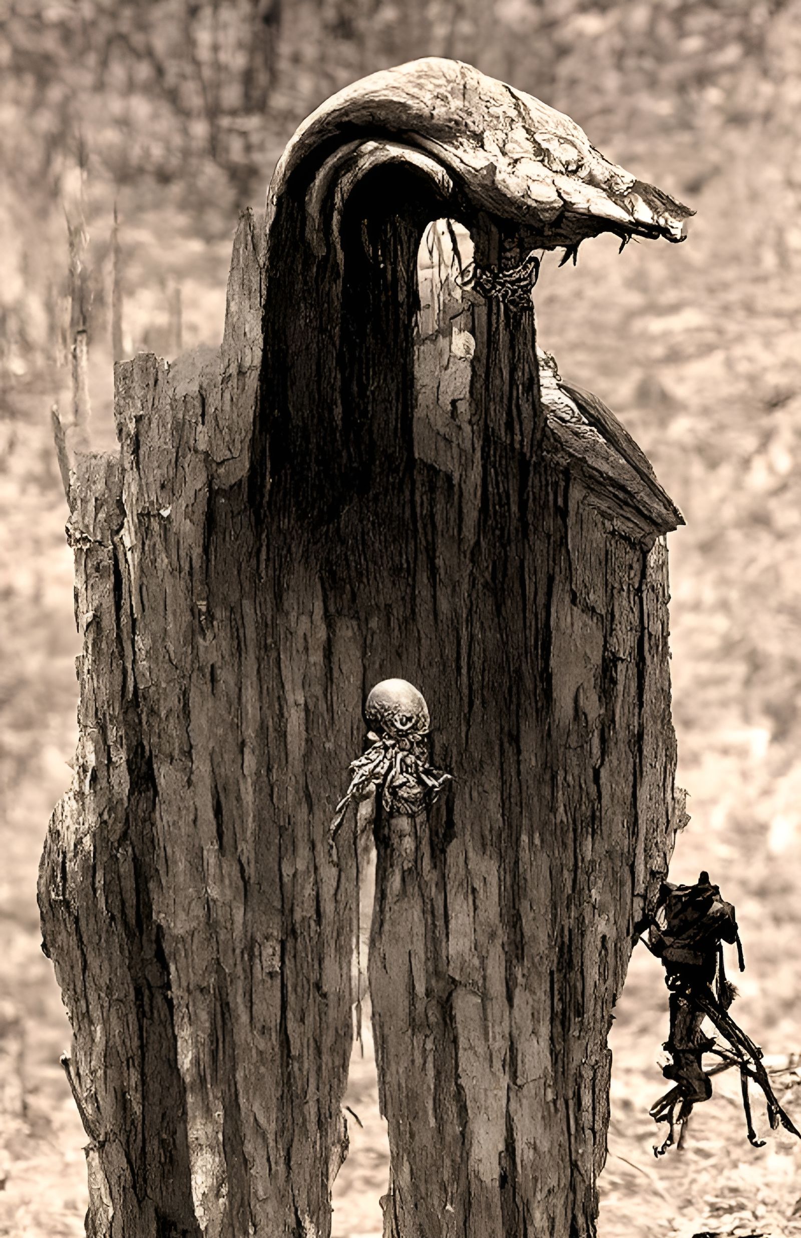 Horror Ghosts in Cornfield: Hyperrealistic Digital Art