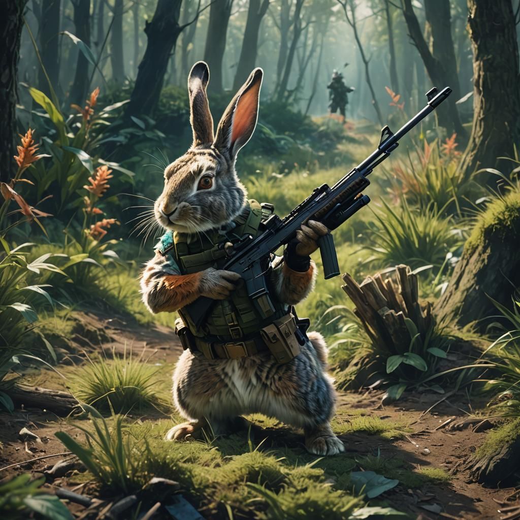 Rabbit Shoots Hunter: Cinematic Concept Art