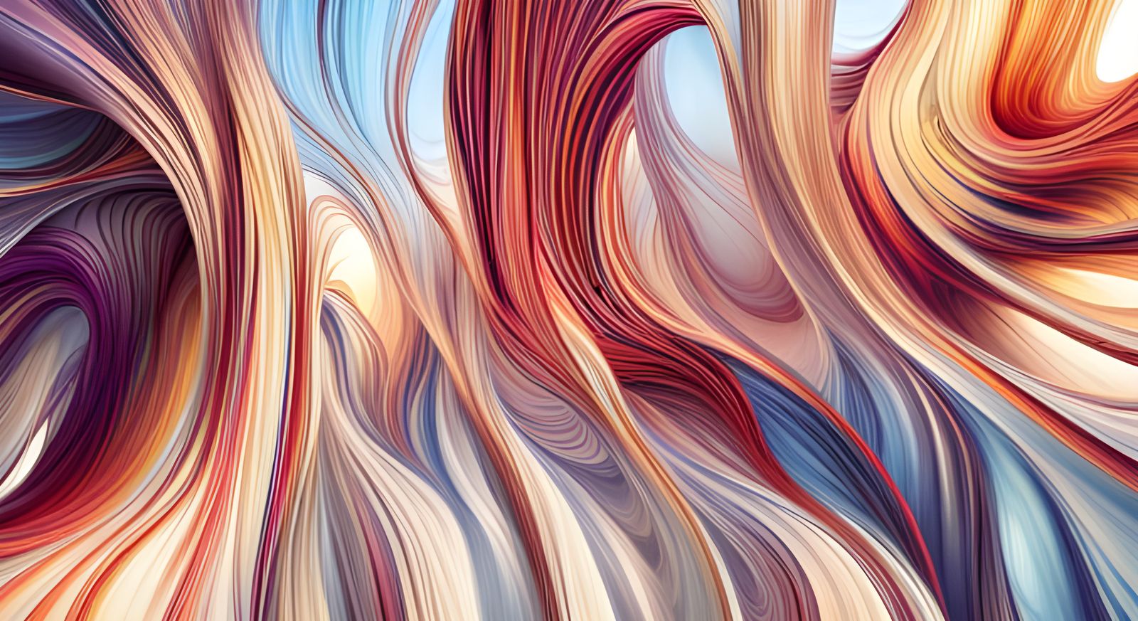 Flowing Abstract Strings Pattern