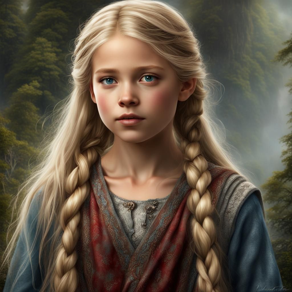 Fantasy Girl Planning Mischief, Detailed Matte Painting