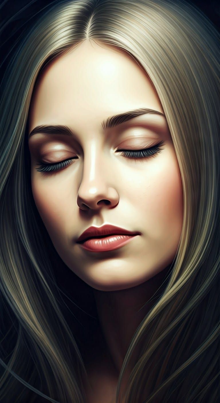 Serene Dreamer Lost in Thought