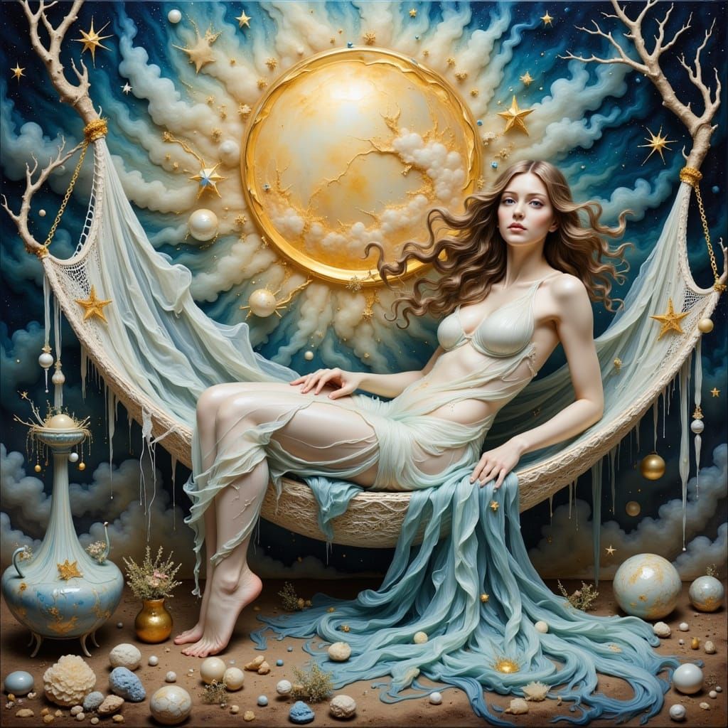 Venus in Glass Veils, Botticelli-Inspired Renaissance Art