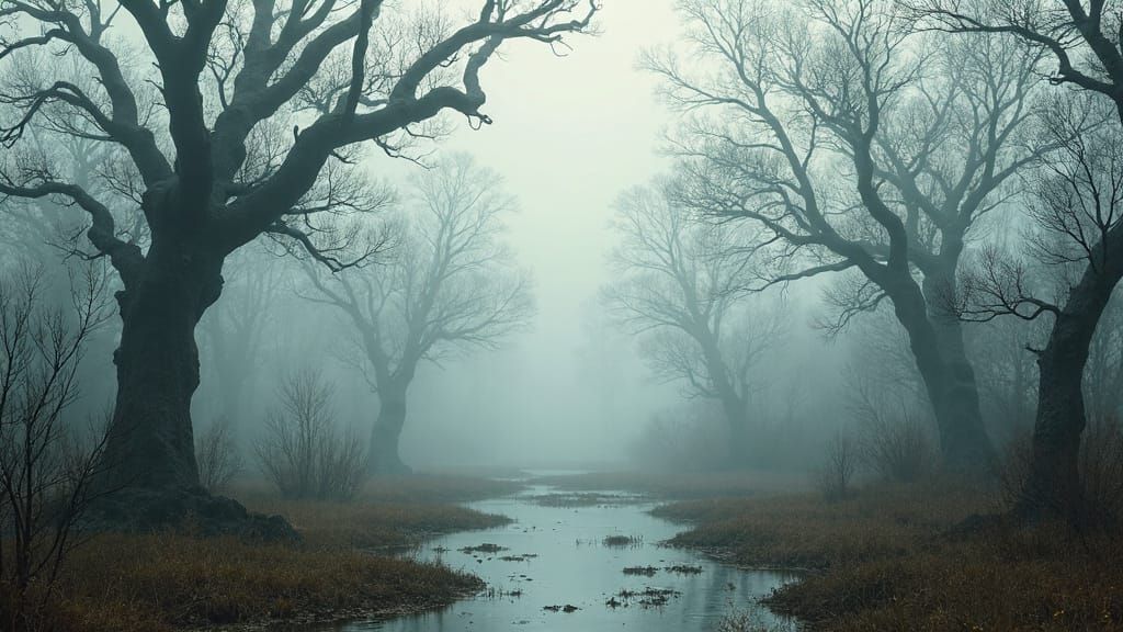 Fantasy Swamp Landscape Matte Painting