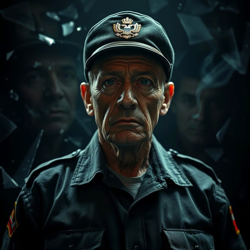 Scarred Veteran in Destruction: Tim Burton Style