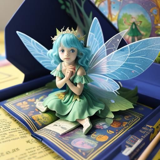 Enchanted Fairy Emerges from Pop-Up Book