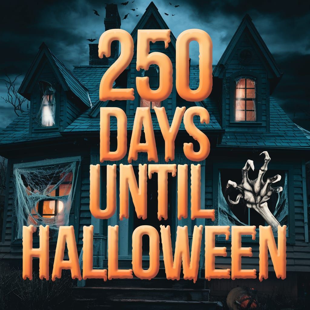 Haunted Abode Countdown to Halloween in Vibrant Orange