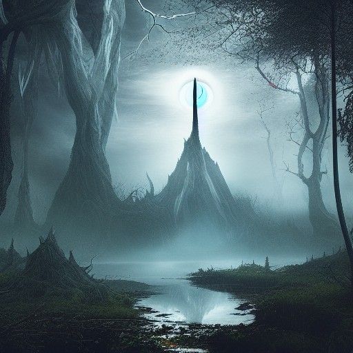 Surreal Evil Eye Dominates Dream Realm Swamp