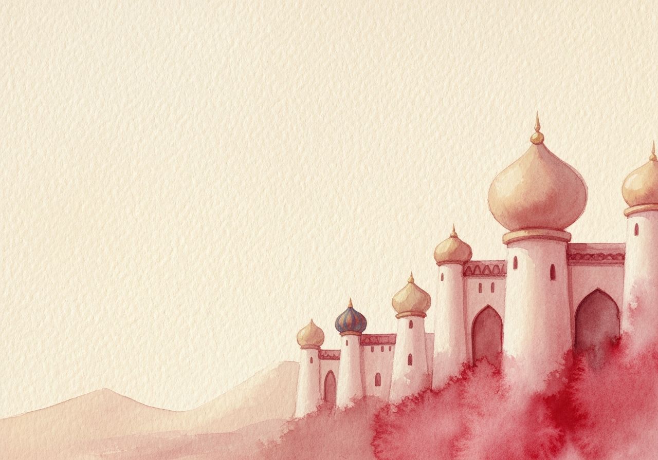 Agrabah in Watercolor: Abstract Arabian Kingdom Painting