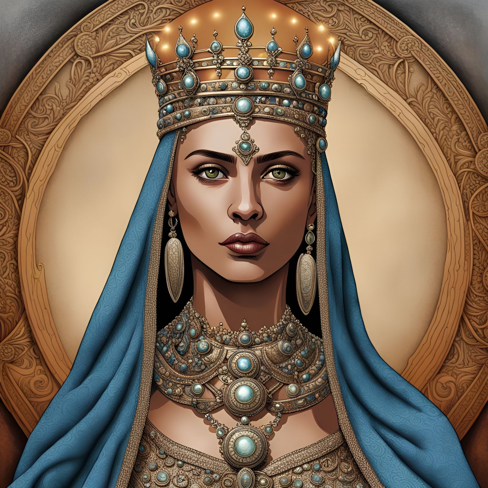 Queen Gunda of Abkhazia: Digital Art Portrait