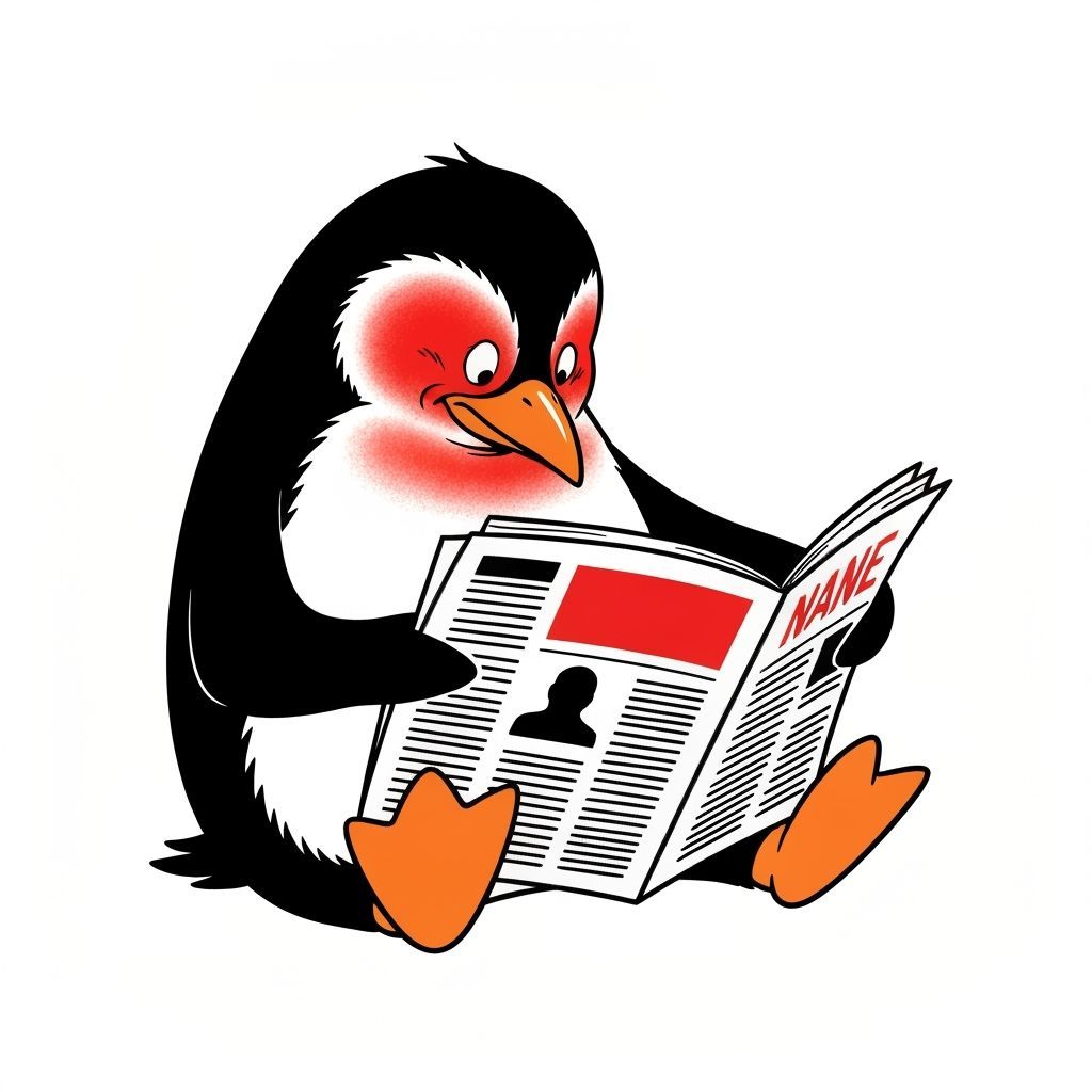 What's black and white and read all over?