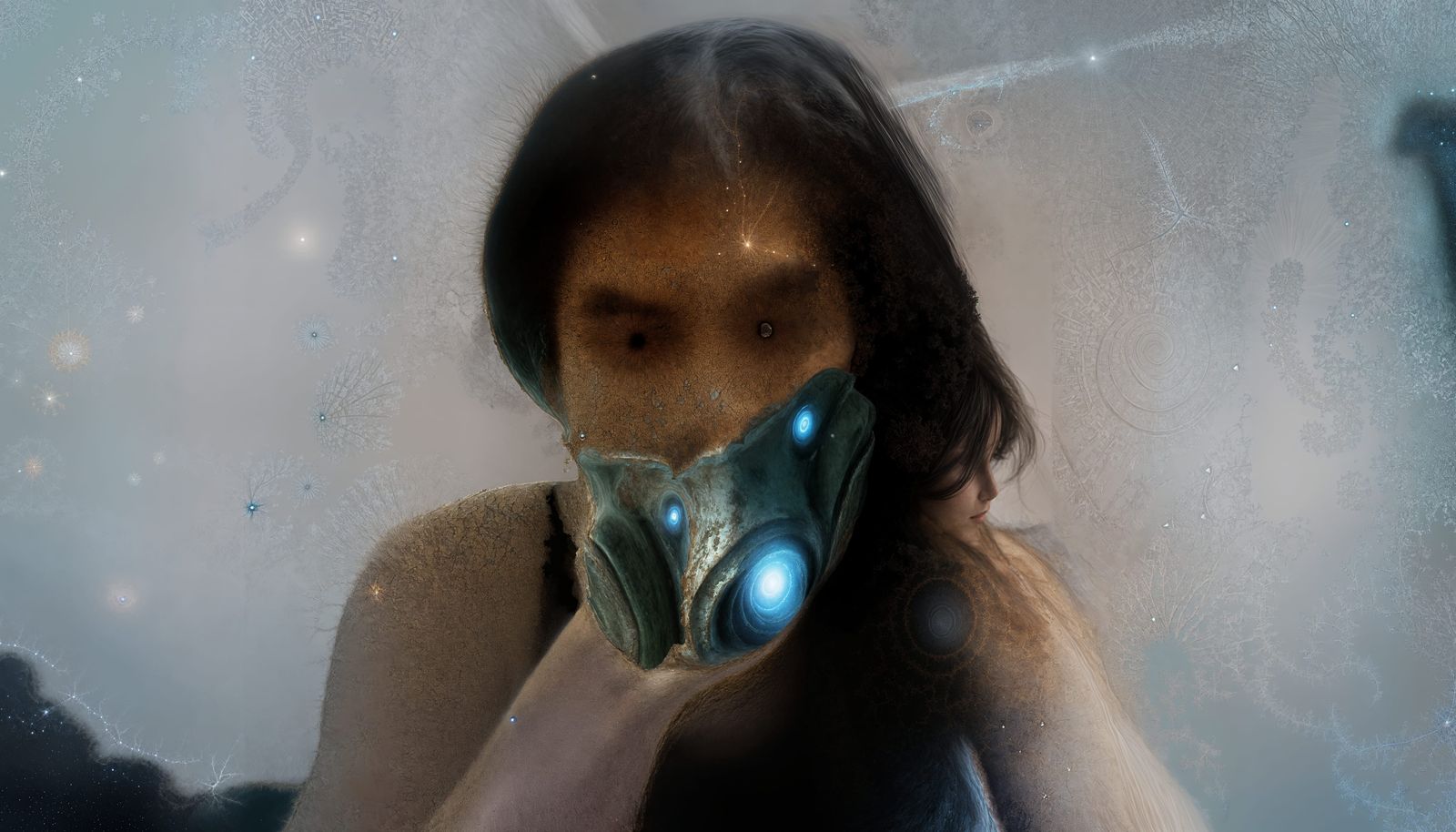 Vintage-Style Gas Mask in Industrial Setting