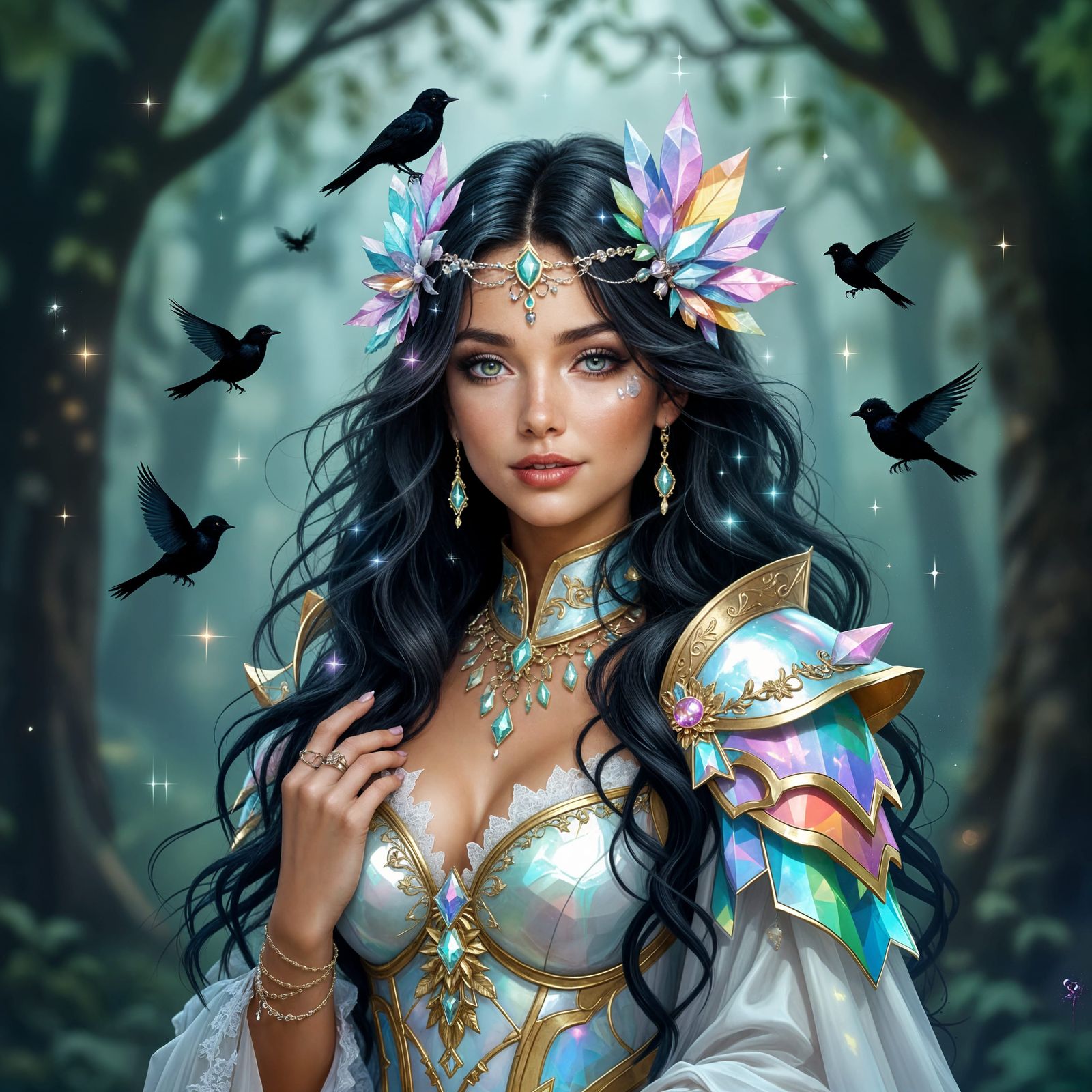 Magical Being Emerges from Enchanted Forest