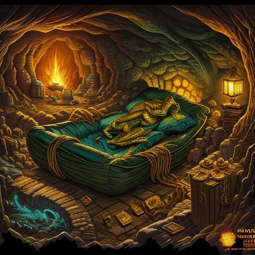 Dragon Sleeps on Treasure: Comic Book Art