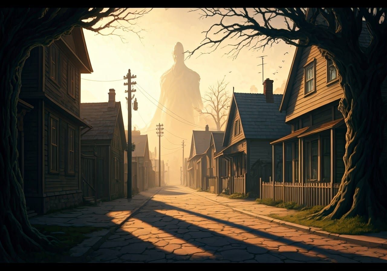 Rural Town Under Ominous Shadow