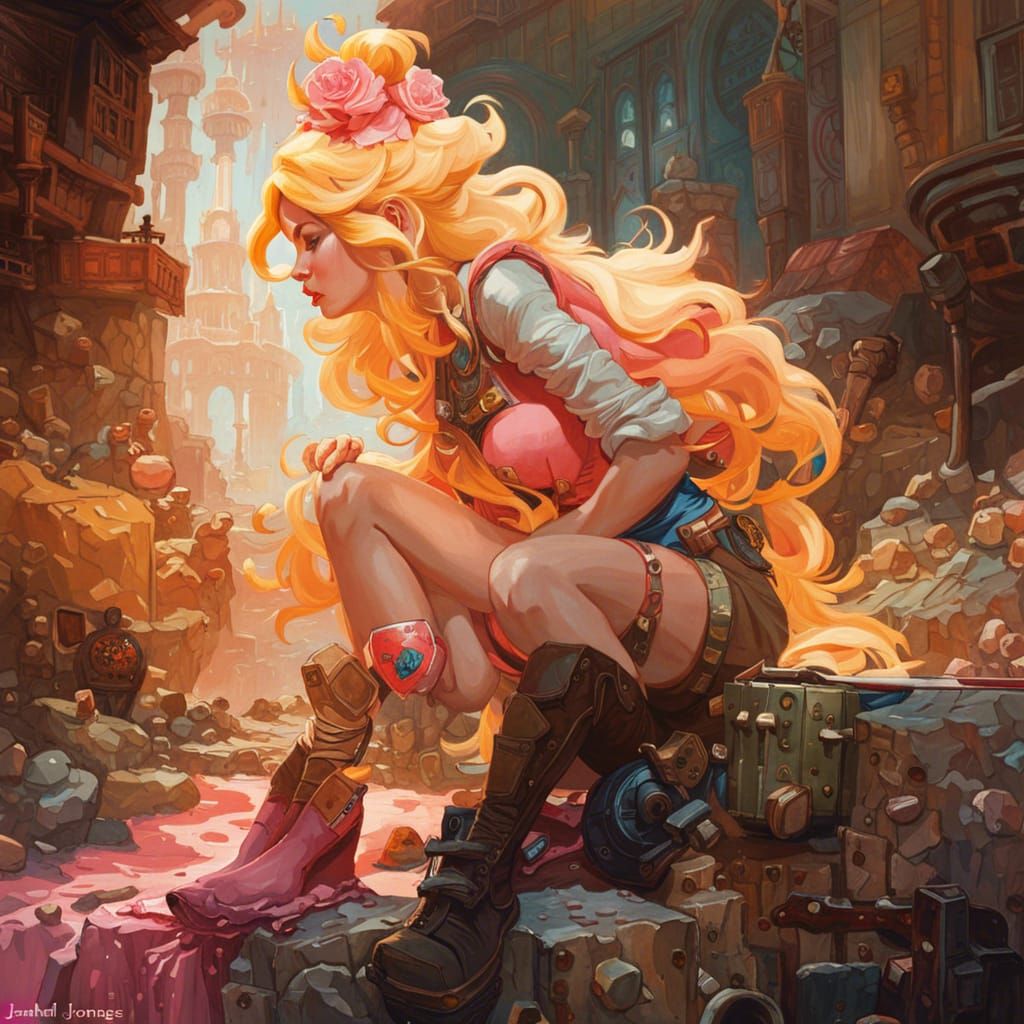 Battle Weary Princess Peach Taking a Break. 5a (The Rejects - 014)